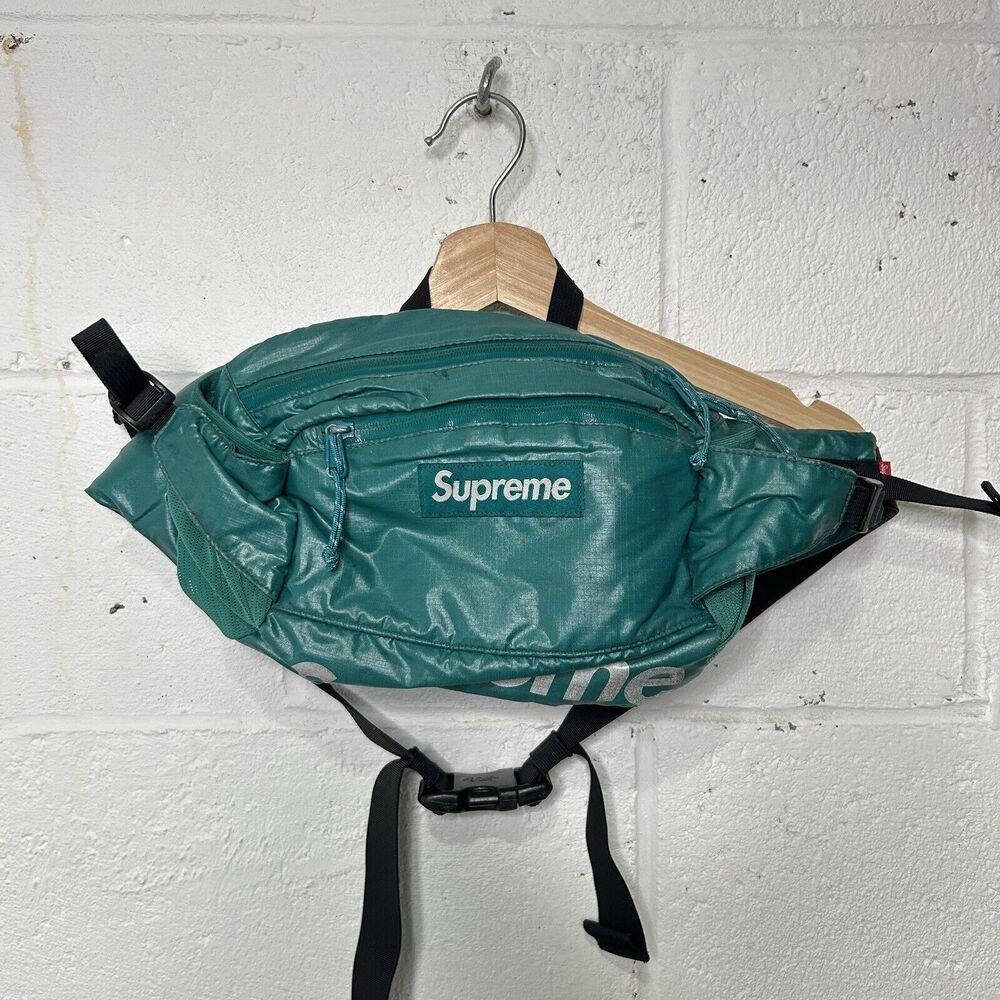 Supreme NY Box Logo Cordura Waist Bag Fanny Pack “Teal” FW17